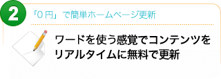 「0円」で簡単ホームページ更新