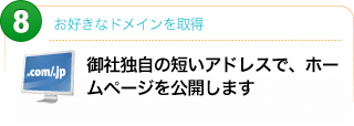 お好きなドメインを取得